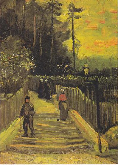 Vincent Van Gogh Small way in Montmartre France oil painting art